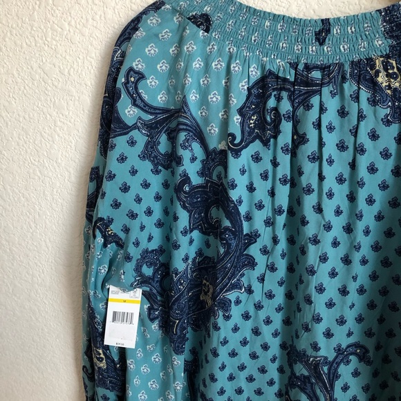 2xHP🎉Nine West 🦋 Paisley Blouse - Picture 3 of 15